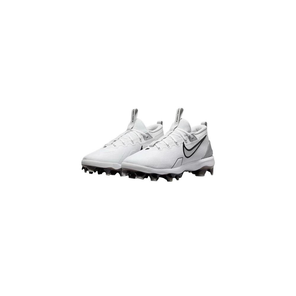 Nike Force Zoom Trout 9 Elite MCS White Metalc Silver Baseball Cleats FZ0884-102